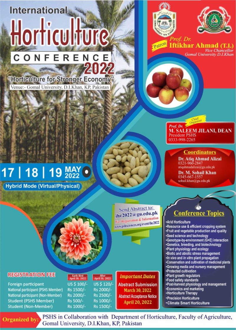 International Horticulture Conference 2022 Pakistan Society for
